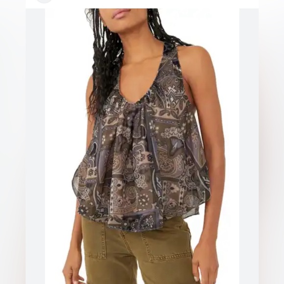Free People Tops - Free People Meadow Combo Printed Tank top XS